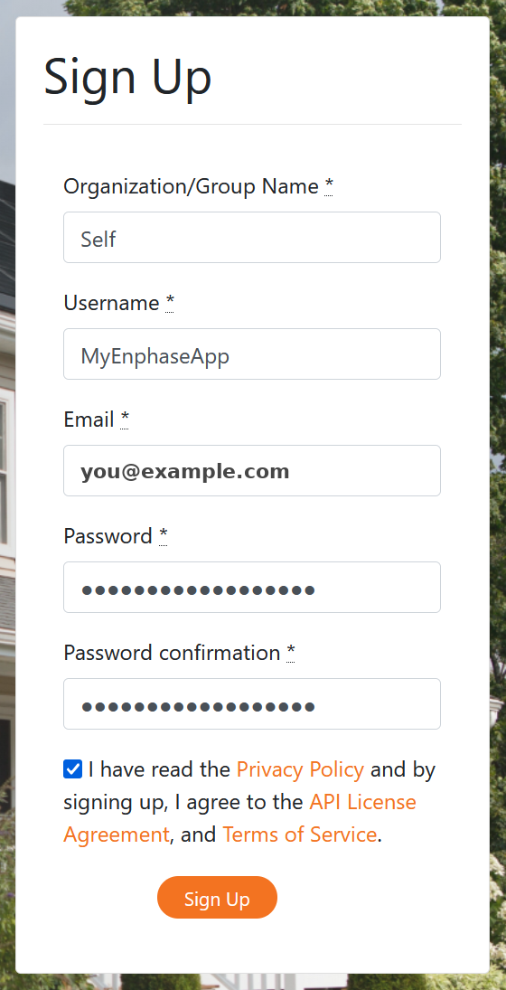 sign up
